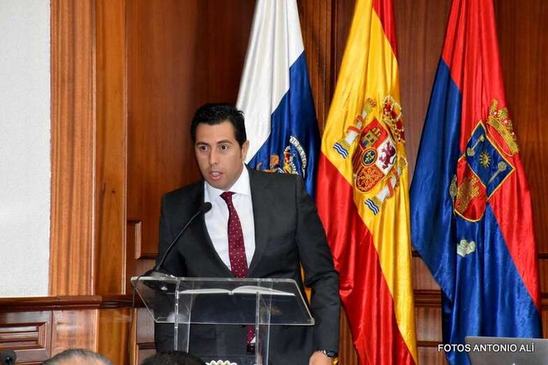 Alejandro Ramos, este sábado en la sesión de constitución del Ayuntamiento de Telde (Foto Antonio Alí)